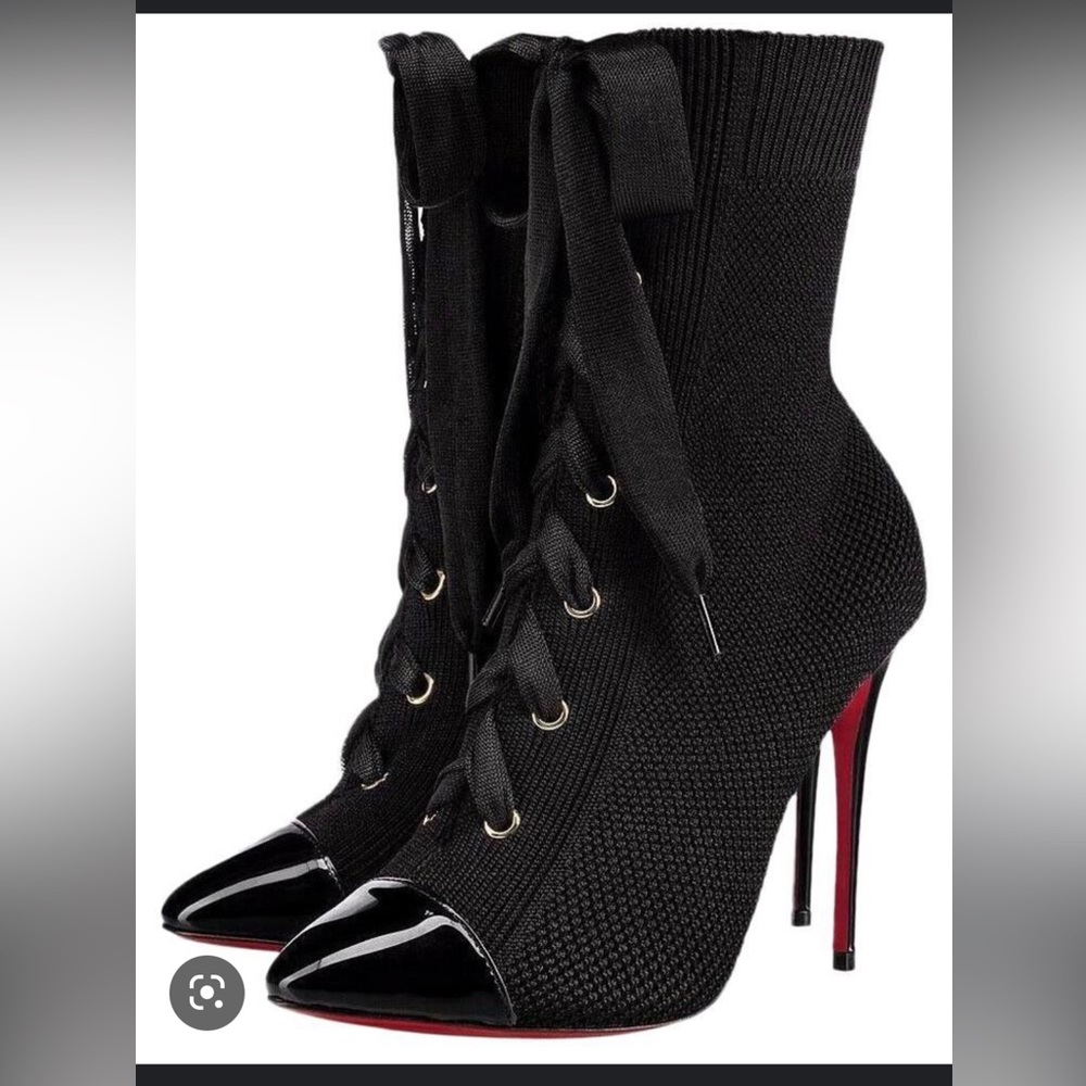 Christian Louboutin Frenchie Knit Ankle Boot